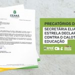 SECRETÁRIA ELIANA ESTRELA DECLARA APOIO CONTRA O CALOTE NA EDUCAÇÃO
