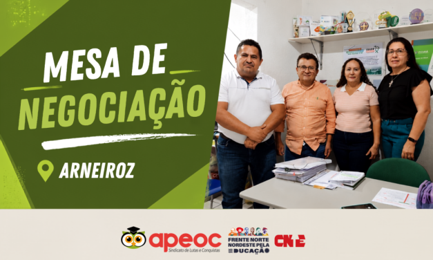 SINDICATO APEOC SE REÚNE COM SECRETÁRIA DE EDUCAÇÃO PARA TRATAR DE PLANO DE CARGOS E CARREIRAS, ANUÊNIO E LICENÇA-PRÊMIO
