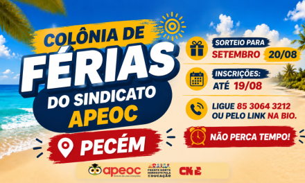 COLÔNIA DE FÉRIAS DO PECÉM | SORTEIO SETEMBRO