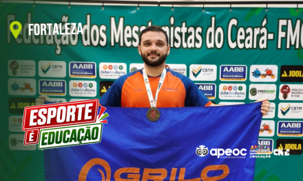 ATLETA APOIADO PELO SINDICATO APEOC GARANTE 1º LUGAR NO CAMPEONATO CEARENSE DE TÊNIS DE MESA