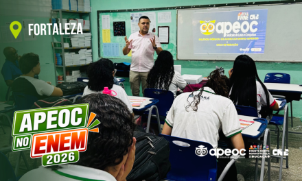ACADEMIA APEOC CHEGA À EEMTI GOVERNADOR VIRGÍLIO TÁVORA E ORIENTA ESTUDANTES SOBRE O ACESSO AO ENSINO SUPERIOR