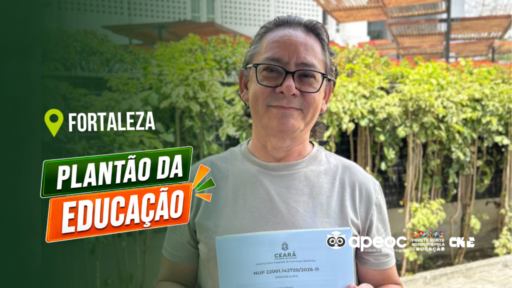 PRESIDENTE DA APEOC EM PLANTÃO NA SEDUC COBRA AVANÇOS NAS PROMOÇÕES SEM TITULAÇÃO, PAGAMENTO DE HERDEIROS E AFASTAMENTO PARA MESTRADO E DOUTORADO PROFISSIONAL