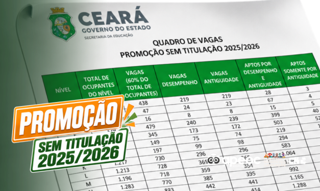 PUBLICADO O QUADRO DE VAGAS; FIQUE ATENTO AO CRONOGRAMA!